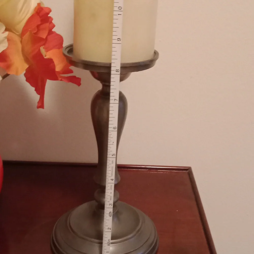 Restoration Hardware bronze Pillar Candle Stand